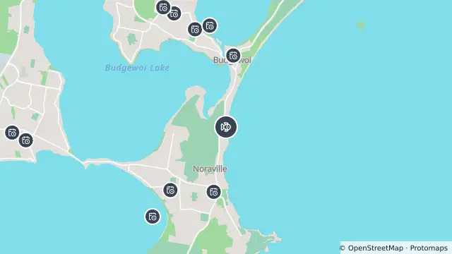 Map of Drone Surveillance Location — Lakes Beach and nearby items