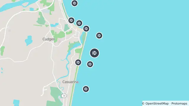 Map of Smart Drumline Location — South Kingscliff and nearby items
