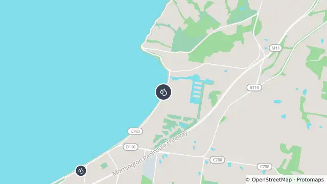 Map of Safety Beach and nearby items