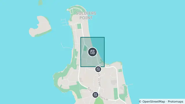 Map of Planned Power Outage — Soldiers Point and nearby items