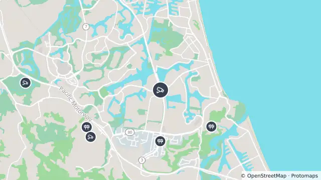 Map of Burleigh Waters - Bermuda Street & Christine Avenue - North and nearby items