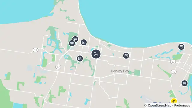 Map of Urraween - Boat Harbour Drive Pedestrian Crossing - West and nearby items