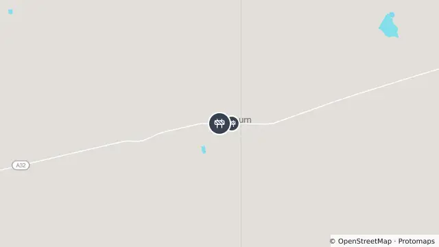 Map of Shoulder Work — Barrier Highway, Pine Creek Station and nearby items