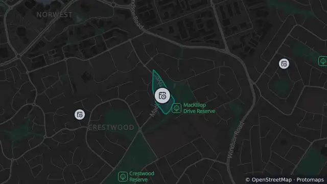 Map of Planned Power Outage — Baulkham Hills and nearby items