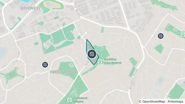 Map of Planned Power Outage — Baulkham Hills and nearby items
