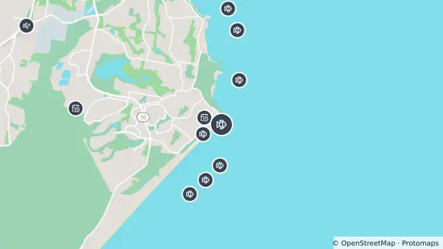 Map of Drone Surveillance Location — Lighthouse Port Macquarie and nearby items