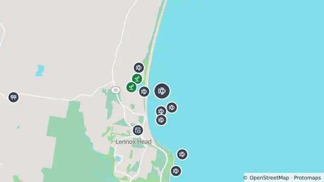 Map of Drone Surveillance Location — Lennox Head and nearby items