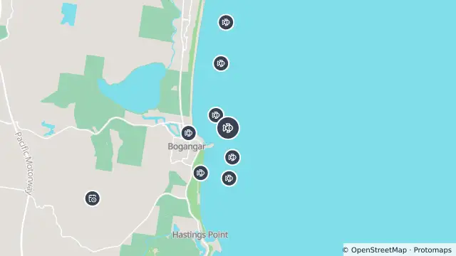 Map of Drone Surveillance Location — Carabita Headland and nearby items