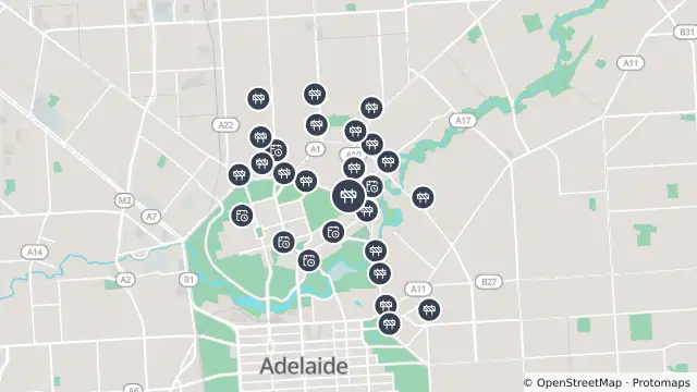 Map of Tree Pruning — Robe Terrace, North Adelaide and nearby items