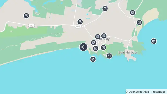 Map of Drone Surveillance Location — Birubi Beach and nearby items