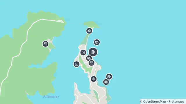 Map of Tagged Shark Receiver — Palm Beach and nearby items