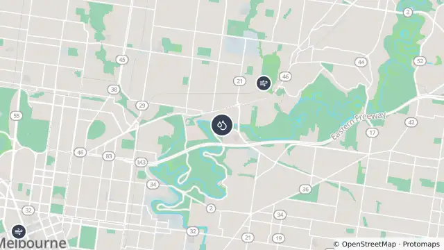 Map of Kew and nearby items