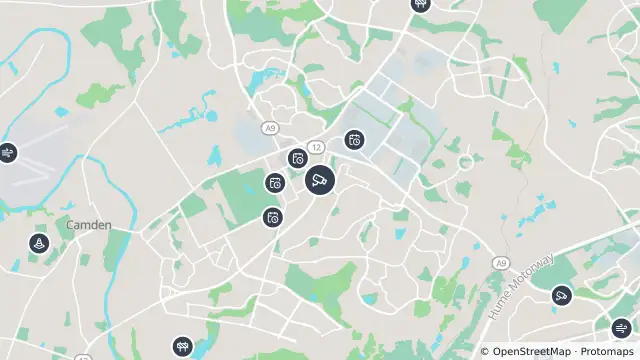 Map of Camden Bypass (Narellan) and nearby items