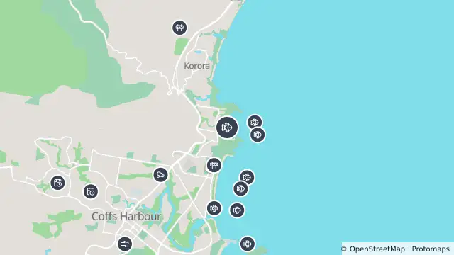 Map of Drone Surveillance Location — Diggers South Beach and nearby items