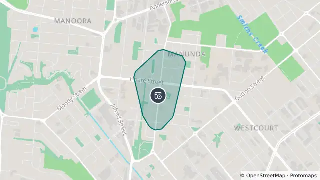 Map of Planned Power Outage — Manunda and nearby items