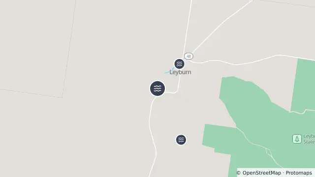 Map of Flooding — Fogartys Crossing Road — Leyburn and nearby items