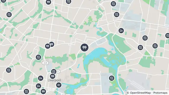 Map of Scheduled Roadwork Resurfacing — Hume Highway, Cabramatta and nearby items