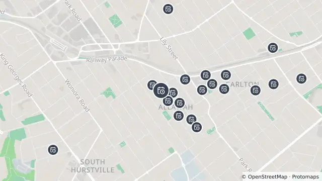 Map of Planned Power Outage — Allawah and nearby items