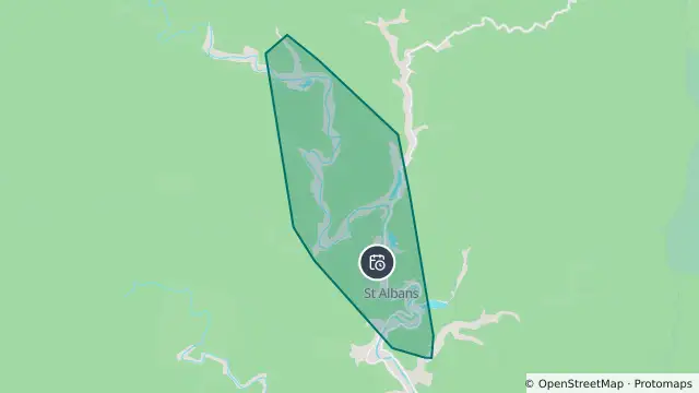 Map of Planned Power Outage — Central Macdonald, Higher Macdonald, St Albans, Upper Macdonald and nearby items