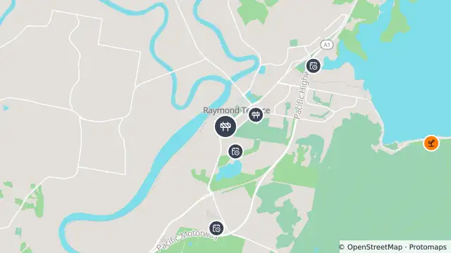Map of Scheduled Roadwork Safety Improvement Work — Adelaide Street, Raymond Terrace and nearby items