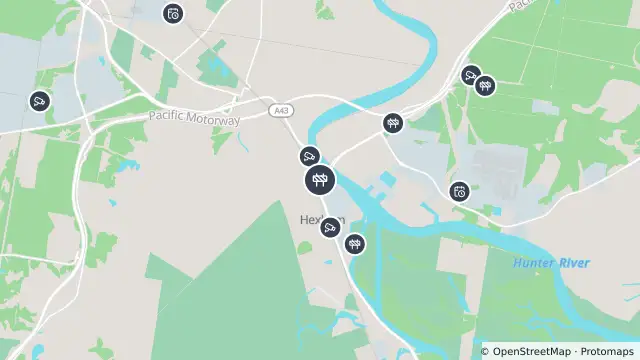 Map of Scheduled Roadwork — Maitland Rd, Hexham and nearby items