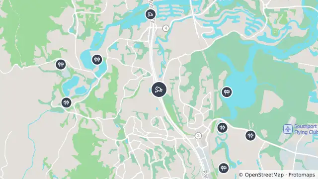 Map of Helensvale - Pacific Motorway M1 - Exit 60 - North and nearby items