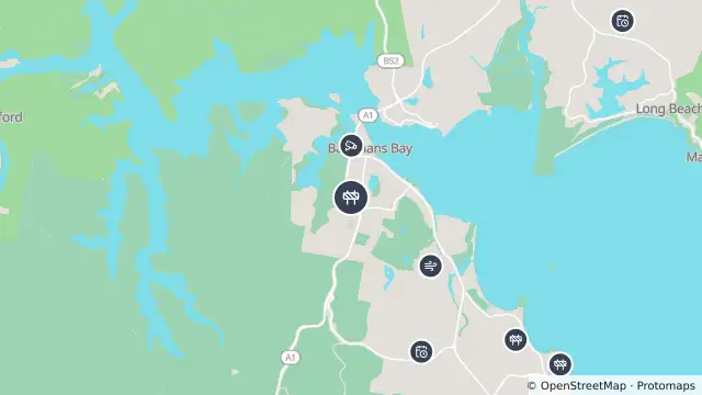 Map of Scheduled Roadwork Resurfacing — Princes Highway, Batemans Bay and nearby items