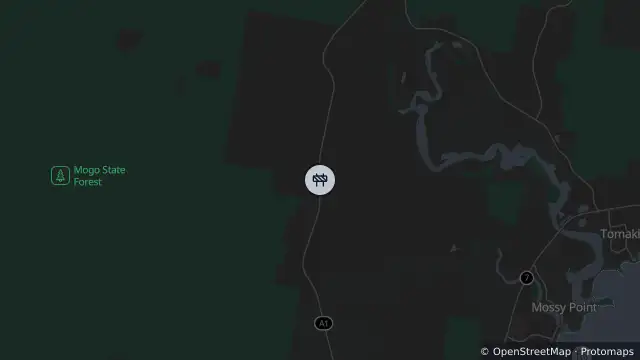 Map of Scheduled Roadwork — Princes Highway, Bimbimbie and nearby items