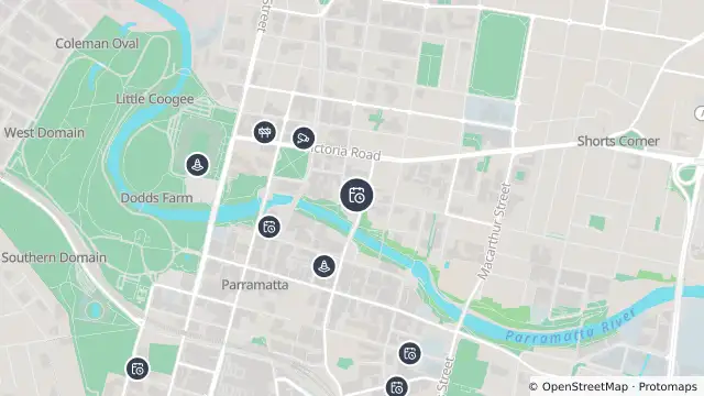 Map of Planned Power Outage — Parramatta and nearby items