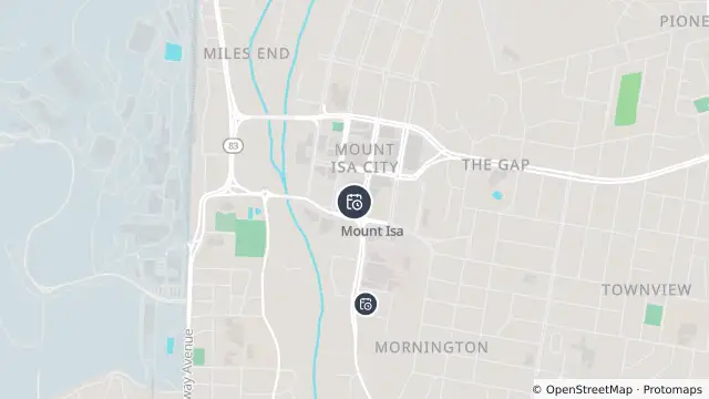 Map of Planned Power Outage — Mount Isa City and nearby items