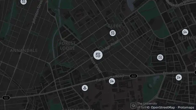 Map of Planned Power Outage — Glebe and nearby items
