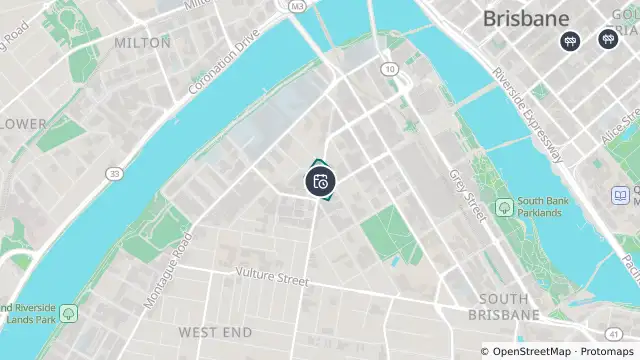 Map of Planned Power Outage — South Brisbane and nearby items
