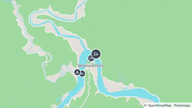 Map of Wisemans Ferry (South) and nearby items