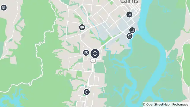 Map of Woree - Bruce Highway & Rigg Street and nearby items