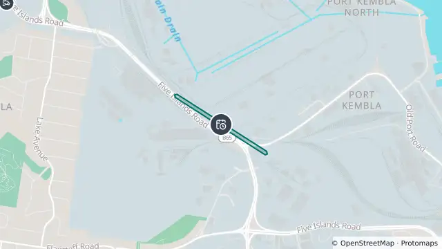 Map of Planned Power Outage — Port Kembla and nearby items
