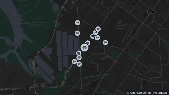 Map of Mowing — Salisbury Highway, Mawson Lakes and nearby items