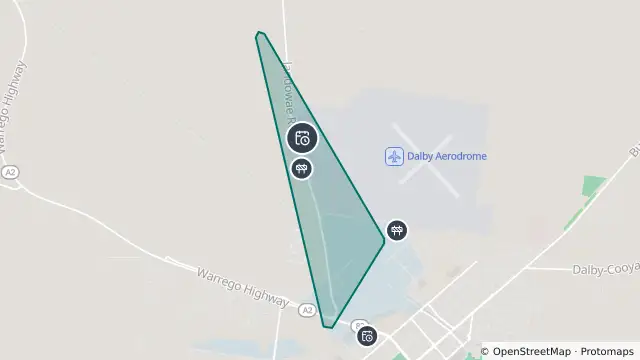 Map of Planned Power Outage — Dalby and nearby items