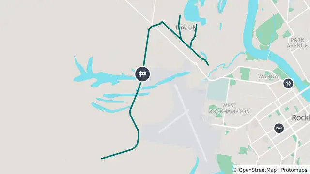 Map of Roadworks — Kahl Road / Local Road / Milner Road / Nine Mile Road / Ridgelands Road / Six Mile Road — Fairy Bower / Pink Lily and nearby items