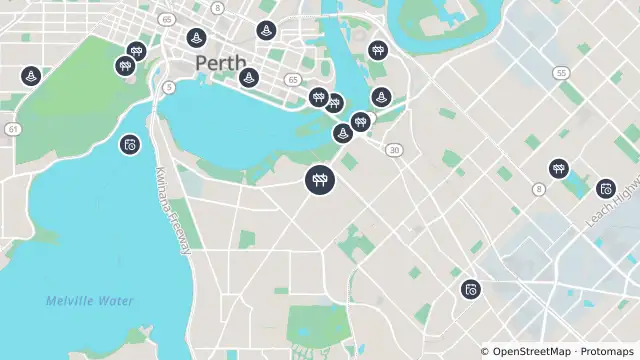 Map of Canning Hwy At Way Rd, South Perth - Maintenance 9pm To 4am and nearby items