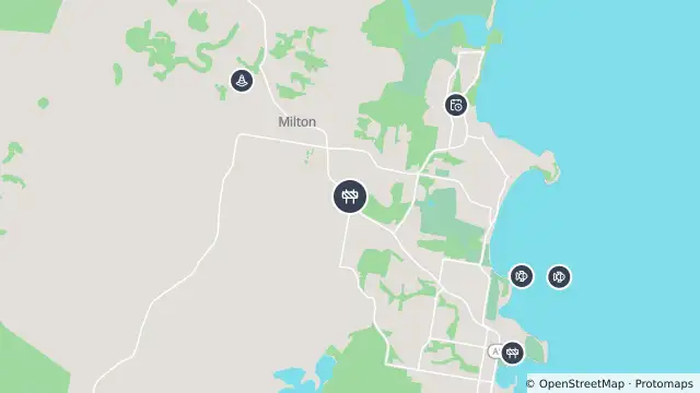 Map of Scheduled Roadwork — Princes Highway, Milton and nearby items