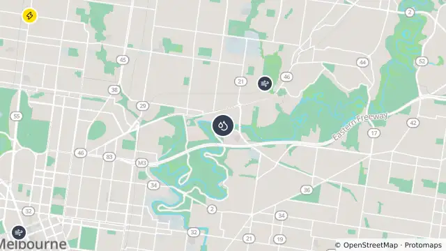 Map of Kew and nearby items
