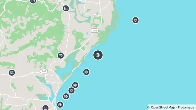 Map of Smart Drumline Location — Forresters and nearby items