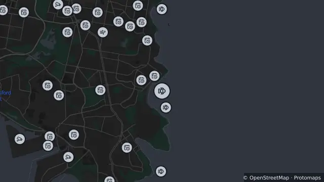 Map of Shark Net Location — Maroubra Beach and nearby items