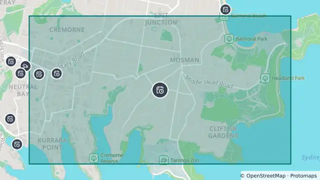 Map of Planned Power Outage — Cremorne, Mosman, Neutral Bay and nearby items