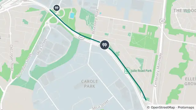 Map of Roadworks — Logan Motorway — Ellen Grove and nearby items