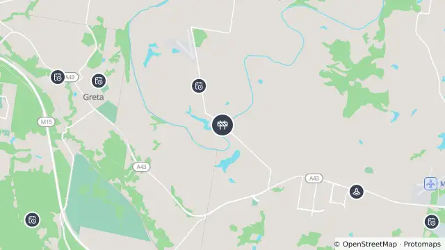 Map of Scheduled Roadwork Bridge Work — Luskintyre Bridge, Lochinvar and nearby items