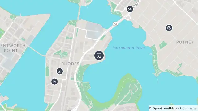 Map of Planned Power Outage — Rhodes and nearby items