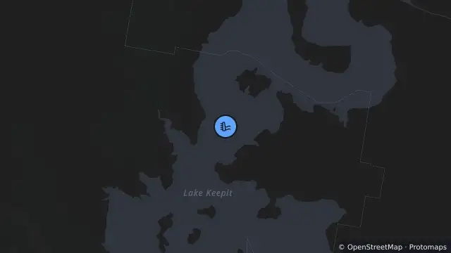 Map of Keepit Dam and nearby items