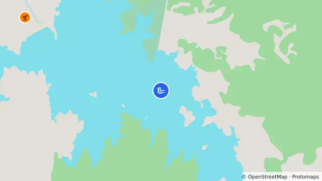 Map of Burrendong Dam and nearby items