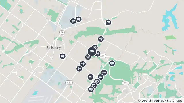 Map of Detours — Main North Road, Salisbury Heights and nearby items
